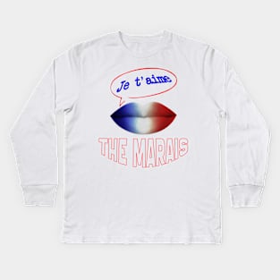 FRENCH KISS JE T'AIME Kids Long Sleeve T-Shirt